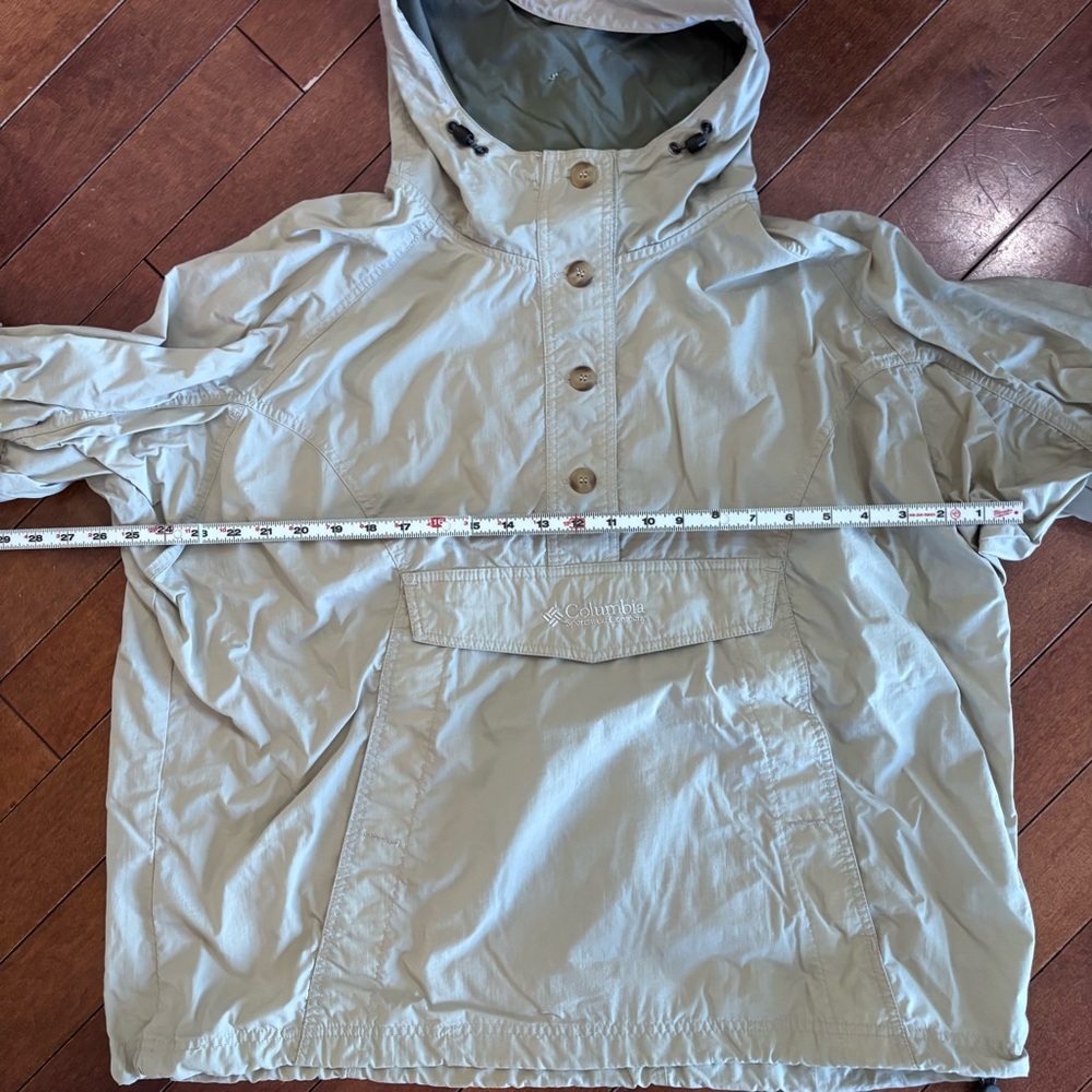 Columbia Women’s Pullover Beige Hooded Windbreaker - Picture 7 of 9